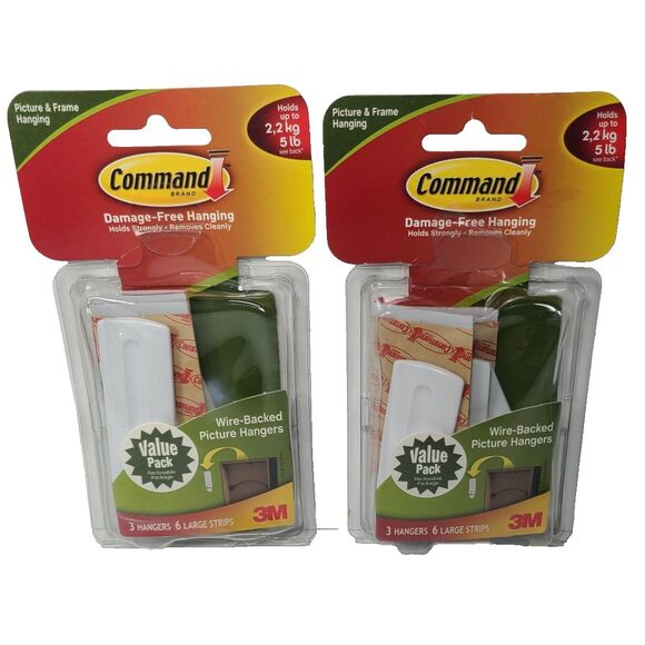 Other - 6  Command Wire-Backed Picture Hanger [Removable]: 2 x 3-packs (White)
